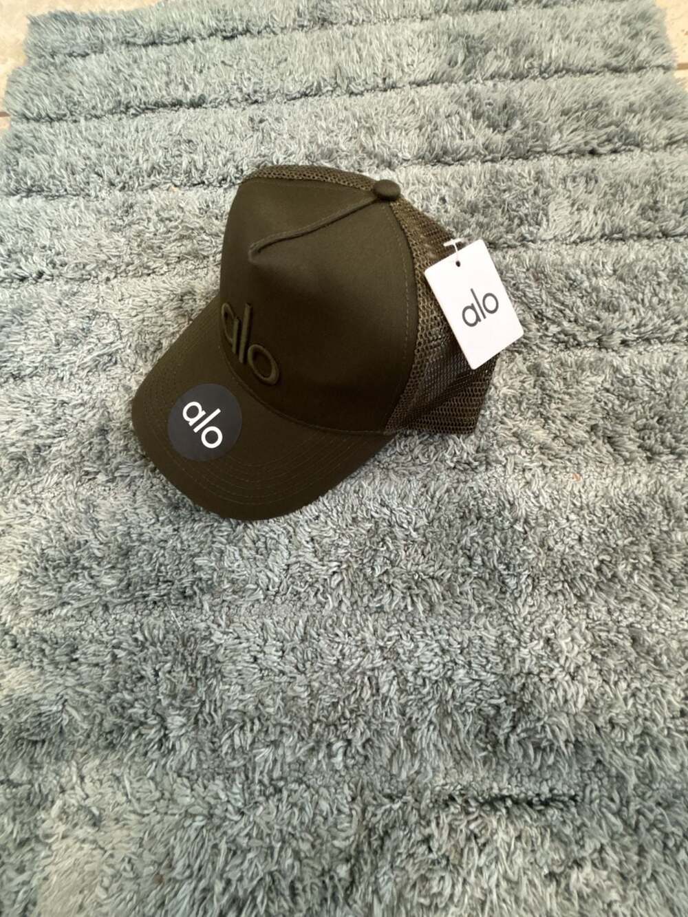 Alo Yoga District Trucker Hat Olive Green